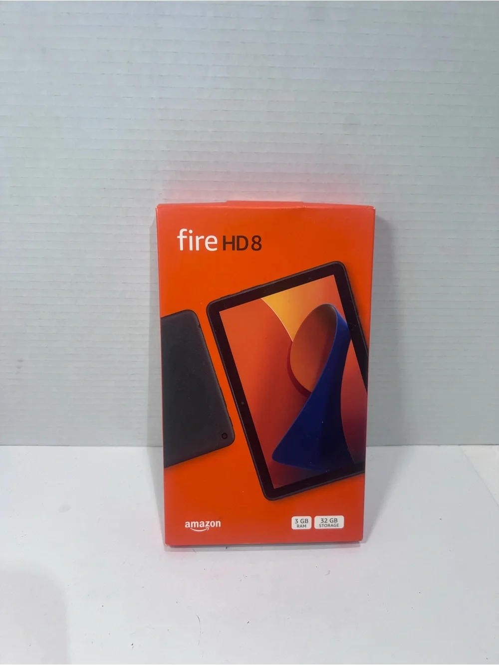 Amazon Fire HD 8 Tablet in Bright Orange Box